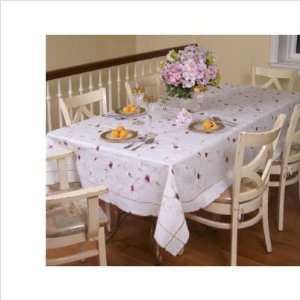 Violet Linen Ascott 5201 BE Ascott Embroidered Design Tablecloth in 