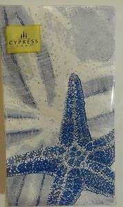 CYPRESS HOME Guest Paper Napkins 40 ct Blue Starfish NEW  