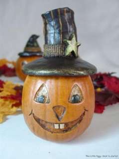 The Salem Collection ~ PARTY HAT PUMPKIN TRIO for HALLOWEEN  