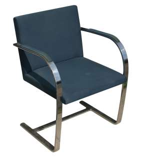 Knoll Mies Van Der Rohe Stainless Flat Brno Chair  