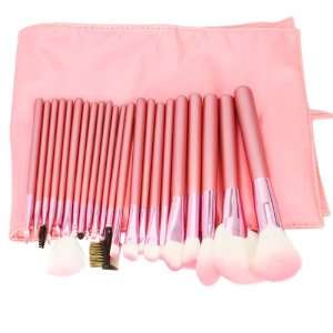  22pcs Professional Cosmetic Makeup Brush Set with Pink Bag 