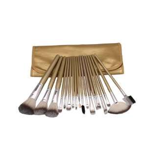  New Yellow 18pcs Makeup Brush Set Beauty