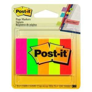  Post it Page Markers, 1/2 inch x 1 3/4 Inches, Assorted 