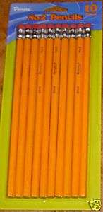 Pkg/10 Penway CLASSIC Wooden #2 Lead PENCILS  