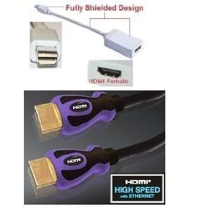  Fully Shielded Mini Displayport with 6ft HIGH Speed HDMI® Cable 
