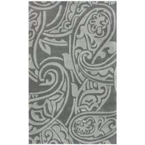   Hand Tufted Wool Carpet Area Rug 8x10 Slate Paisley Furniture & Decor
