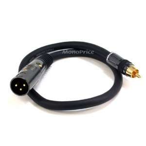  Monoprice Premier Series XLR Male to RCA Male 16AWG Cable 