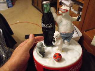 Coke Cola Polar Bear and Friends Alarm Clock, 1999 copyright date 