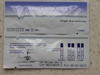 48 high sensitive ovulation tests + 2 pregnancy strips  