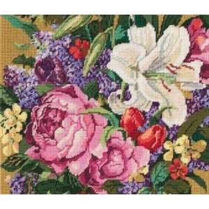  Janlynn Lily & Roses 14 x 12 Needlepoint Kit Arts 
