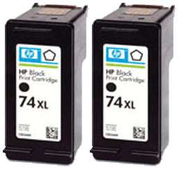pack HP 74XL Printer Ink Cartridges CB336WN CB338WN  
