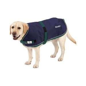  SmartPak Thinsulate Dog Coat   Navy w/ Hunter Trim & White 