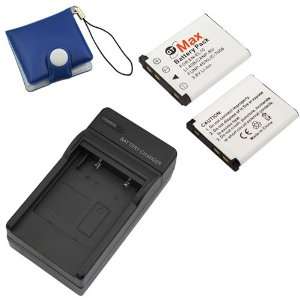 Battery Charger with Car Adapter + Memory Card Case for Nikon CoolPix 
