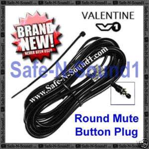 Valentine One 1 V1 Radar Remote ROUND MUTE Switch Plug  