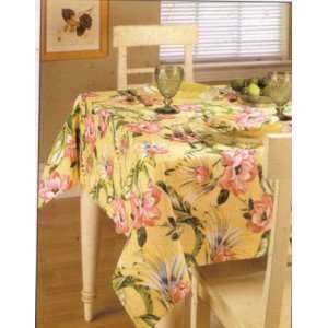   Waverly Malibu Palm Blue Oblong Tablecloth 52 x 70
