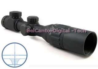 TASCO 4x32 Blue Illuminated Rangefinder AO Rifle Scope w/ Removable 