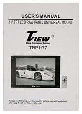TView TRP1177 11 Raw Flat Panel LCD Screen Car Video Monitor w/ VGA 