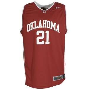   Oklahoma Sooners #21 Youth Crimson Replica Basketball Jersey Sports