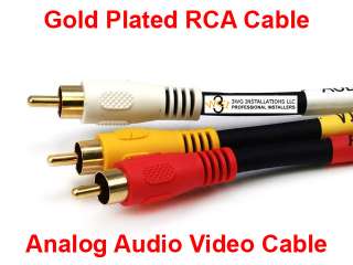 25ft RCA Composite Video Stereo Cable Dubbing RG59 **GUARANTEED IN 