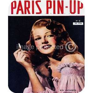  Paris Pin Up Rita Hayworth Vintage Pin Up MOUSE PAD 