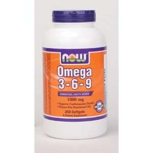  NOW Foods   Omega 3 6 9 1000 mg 250 softgels Health 