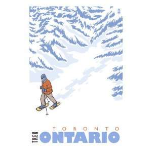  Stylized Snowshoer, Toronto, Ontario Giclee Poster Print 