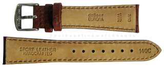 17mm deBeer Brown Chrono Sport Leather Mens Distressed Watch Band 