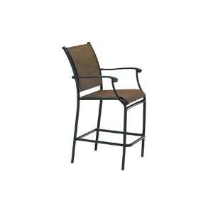   Sling Cast Aluminum Arm Patio Bar Stool Textured Moab Patio, Lawn