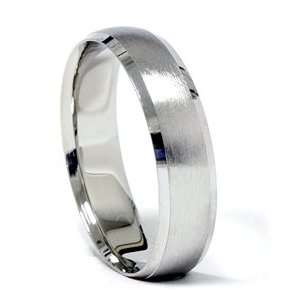  Beveled & Brushed Wedding Band 950 Platinum Jewelry