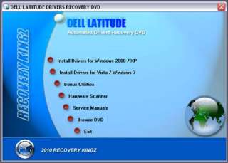 DELL Latitude D610 Driver Recovery Restore Disc Disk  