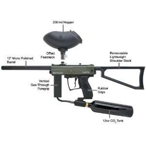  Kingman Spyder MR1 Paintball Gun Military Kit  Olive 