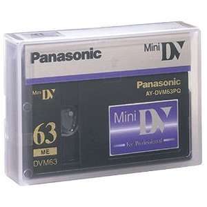  PANASONIC Video, DV Mini Digital, Professional, 63 min cassette 
