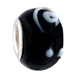 Pandora Style Charm Bead (Z201) Murano Style Lampwork Glass (14mm x 