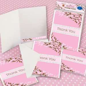  Cherry Blossom Thank You Cards (8 count) Toys & Games