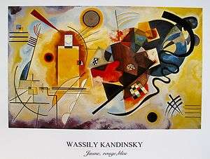 WASSILY KANDINSKY Art Lithograph JUANE, ROUGE, BLEU  