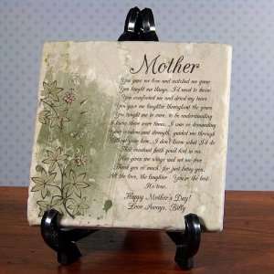  To My Mom Personalized Tumbled Stone Plaque