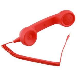  Red Telephone Handset For Cell Phone With 3.5mm Jack 