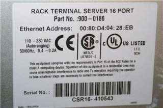 Black Box Rack Terminal Server 900 0186 Lot of 2  