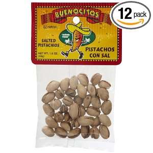 BUENOCITOS Pistachios Con Sal (Salted Pistachios), 1.5 Ounce Bags 