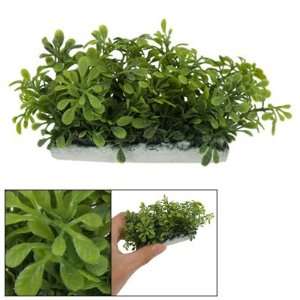   Green Oval Leaves Plastic Water Plant for Fish Tank