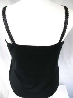   Ralph Lauren Lace Strap Rayon Cami w/Shelf Bra in Black Size 2X  