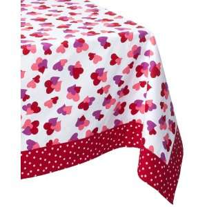   Sweet Hearts 60 By 84 Inch Printed Tablecloth