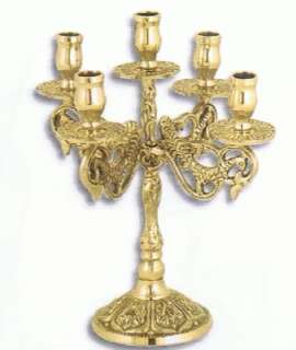 Orthodox Church Byzantine 5brnch artoclasia candlestick  