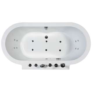 Ariel Bath AM128 Platinum Whirlpool Tub Soaking Bathtub, White  
