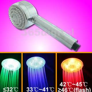   Romantic Temperature Three Colors LED Light Bathroom Shower Head