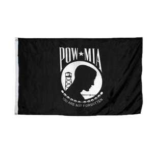  Pow Mia Flag 5X8 Foot Nylon Double Sided Patio, Lawn 