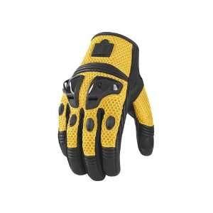  ICON JUSTICE MESH TEXTILE STREET GLOVES YELLOW MD 