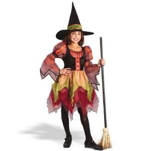   By FunWorld Pretty Princess Witch Child Costume / Orange   Size Small
