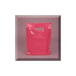   12 Hot Pink Premium Plastic Merchandise Bag