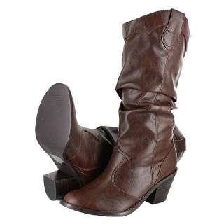 SODA LODE RIDING BOOTS BROWN PU WOMENS US SIZE 8  
